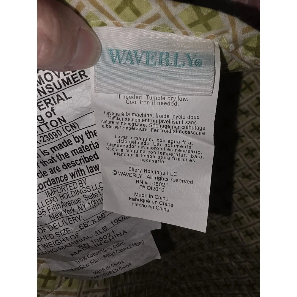 Waverly Emma's Garden Quilt Twin Size 1 Sham And Bed Skirt Shabby Chic 68x86